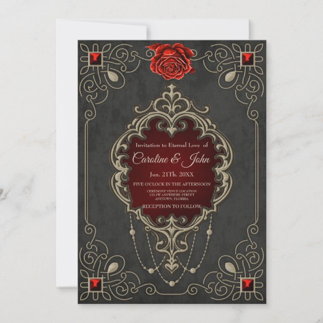 Invitation La beauté et la richesse de l'amour (Devant)