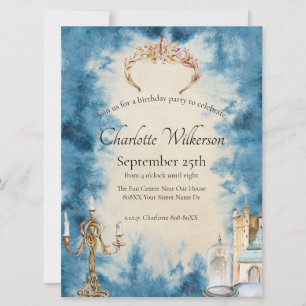 Invitation La Belle et la Bête Conte de Fées Romantique