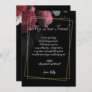Invitation La Bourgogne Floral Rustic sera ma servante