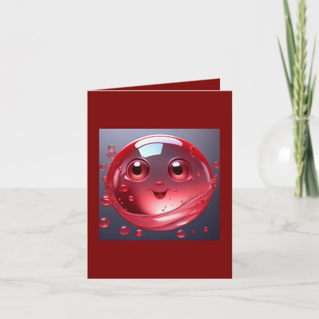 Invitation La bulle de l'eau rouge Emoji (Devant)