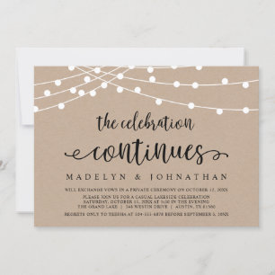 Invitation La célébration continue, Fête de mariage en fuite