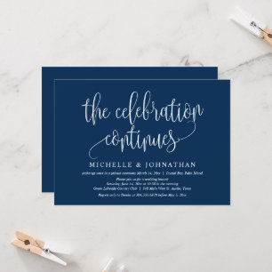 Invitation La Célébration Continue, Mariage Intime Fête