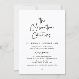 Invitation La célébration continue, Noir, Fugue de mariage