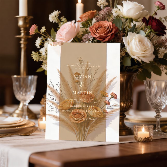 Invitation La chaleur du mariage d'automne (Créateur téléchargé)