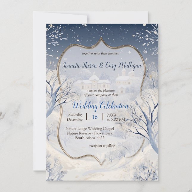 Invitation La chaleur du soleil en hiver (Devant)