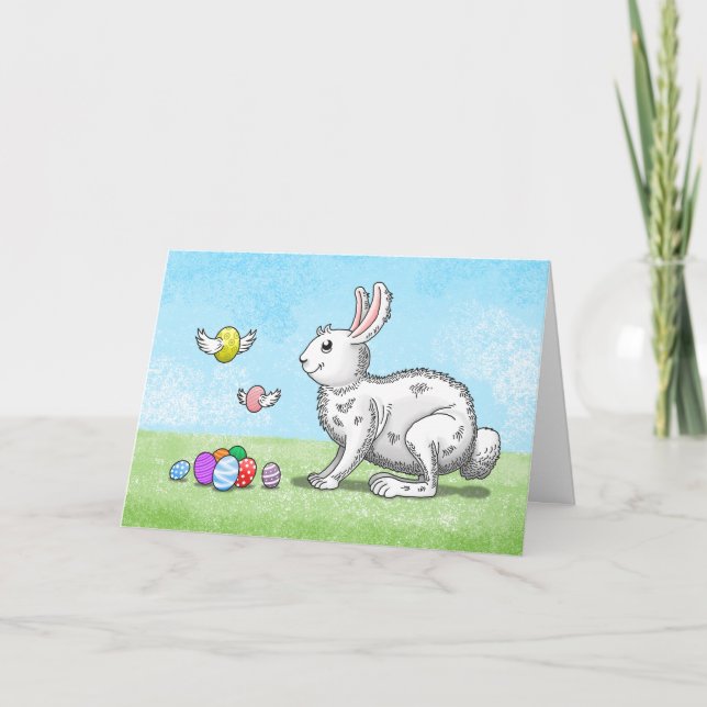 Invitation La chasse aux œufs du lapin de Pâques (Devant)