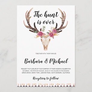 Invitation La chasse est au-dessus des Antlers et Mariage cam