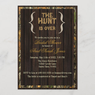Invitation La Chasse Se Fait Sur Camo Bridal Shower Invitatio