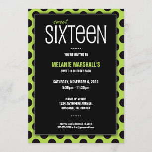Invitation La chaux de sweet sixteen et noircissent des