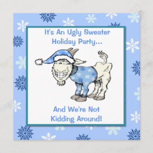 Invitation La Chèvre Dans Une Fête De Vacances De Chèvre Vila