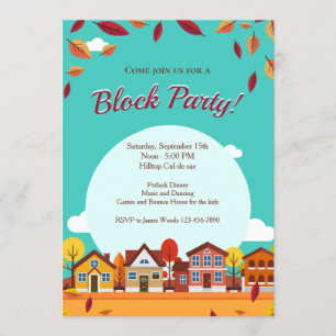 Invitation La chute loge la partie de bloc de voisinage