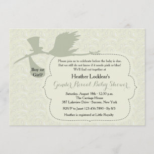 Invitation La cigogne est sur le chemin que le genre