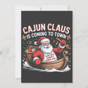 Invitation La clause Cajun arrive à la ville Noël Krampus