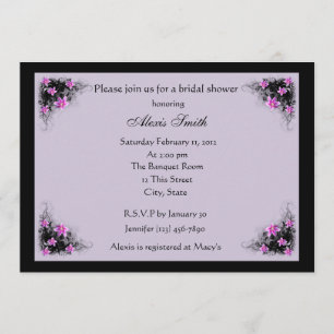 Invitation La clématite fleurit l'invitation nuptiale de