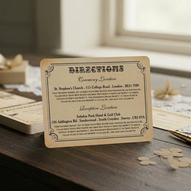 Invitation La collection de mariage steampunk victorien (Créateur téléchargé)