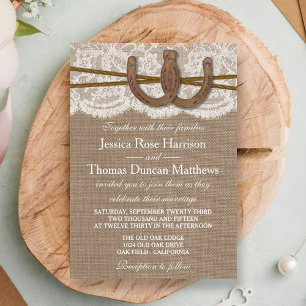 Invitation La collection Rustic Horseshoe Mariage
