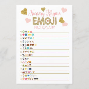 Invitation La comptine et le prix de jeux de baby shower est