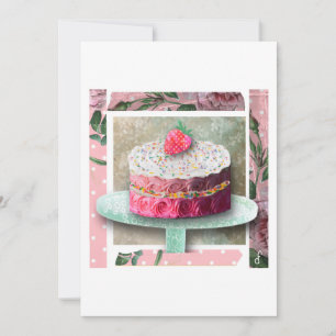Invitation La Confiserie Rose aux Fraises
