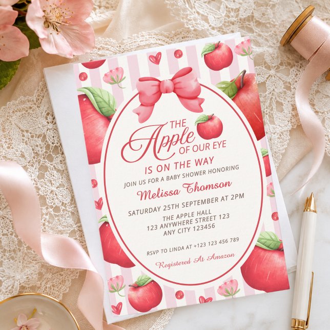 Invitation La Coquette Prunelle De Nos Yeux Fête De Naissance (Créateur téléchargé)