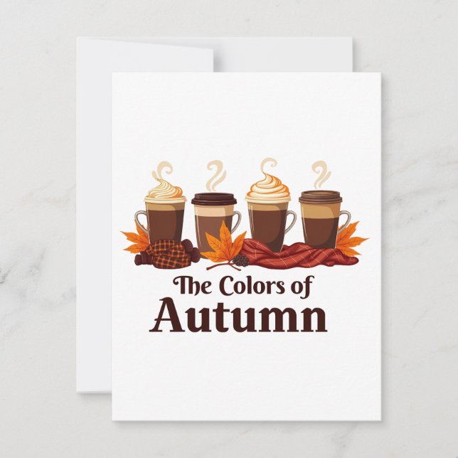 Invitation La couleur de l'automne Café Pumpkin Spice automne (Devant)