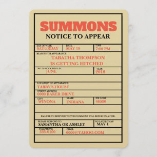 Invitation La cour rassemble l'invitation de Bachelorette