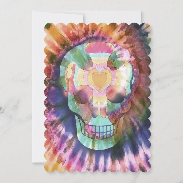 Invitation La cravate du crâne de sucre teint la beauté de l' (Dos)