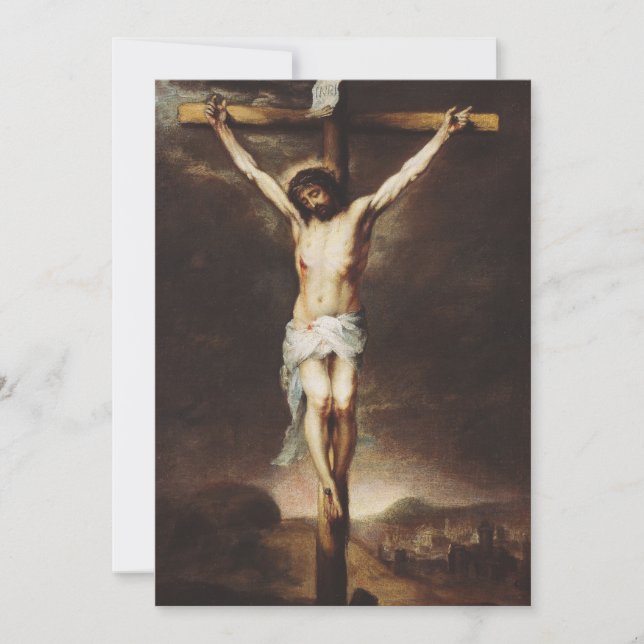 Invitation La Crucifixion par Bartolome Esteban Murillo (Devant)