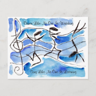 Invitation La danse de danseurs de note de musique chantent