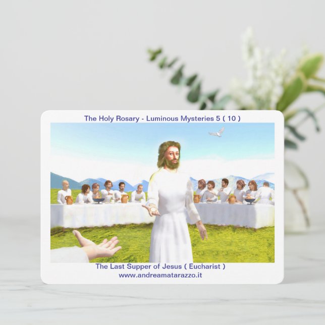 Invitation La Dernière Cène de Jésus (Eucharistie) (Debout devant)