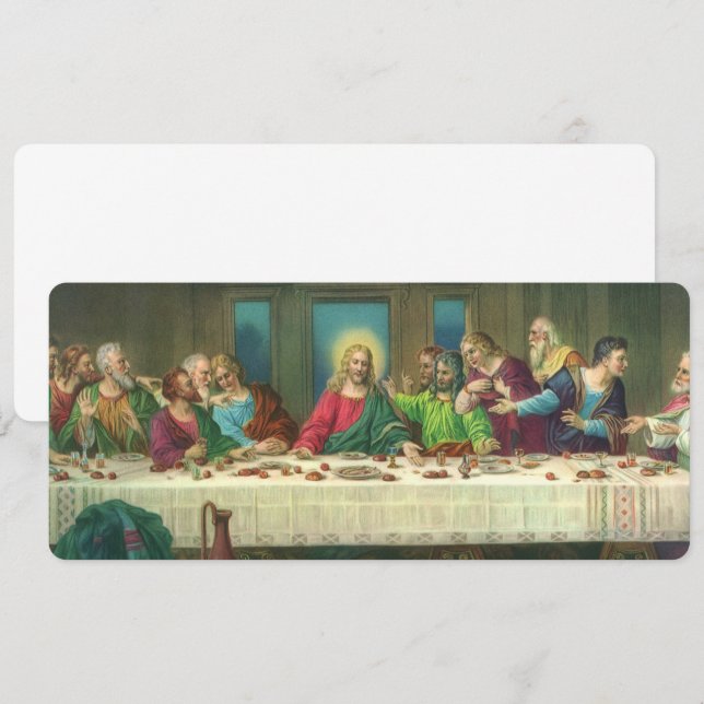 Invitation La Dernière Cène Originaire de Léonard de Vinci (Devant / Derrière)