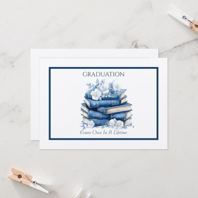 Invitation La Diplôme Arrive Une Fois Dans La Vie (Devant/Arrière en situation)