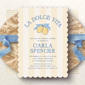 Invitation La Dolce Vita Amalfi Lemon Fête des mariées
