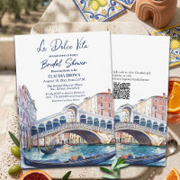 La Dolce Vita Aquarelle Venise Code QR Nuptial
