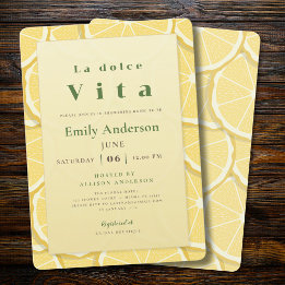 Invitation La Dolce Vita Baby Shower | Citron d'Amalfi Italie