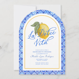 Invitation La Dolce Vita Bachelorette Week-end