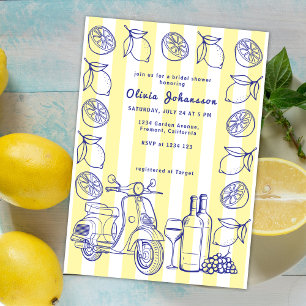 Invitation La Dolce Vita Citron Italien Fête des mariées Jaun