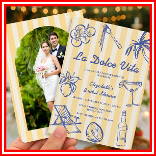 Invitation La Dolce Vita Citrons Mariage Italien PHOTO