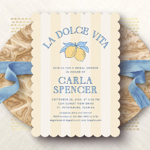 Invitation La Dolce Vita Fête de Mariage Citron Amalfi
