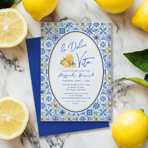 Invitation La Dolce Vita Fête des mariées d'été italienne
