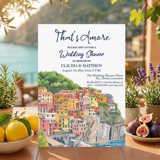 Invitation La Dolce Vita Italian Riviera Wedding Shower (Créateur téléchargé)
