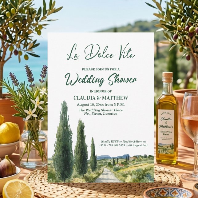 Invitation La Dolce Vita Italian View Wedding Shower (Créateur téléchargé)