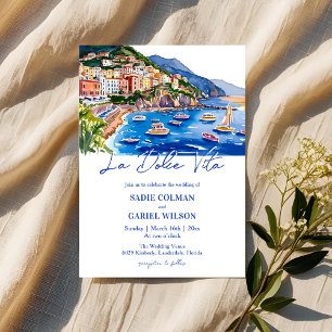 Invitation La Dolce Vita Italien Mariage de la côte amalfitai