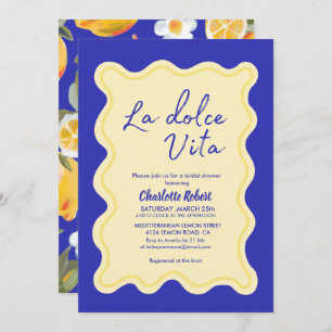 Invitation La dolce vita Italienne Ressort de citron Douche n