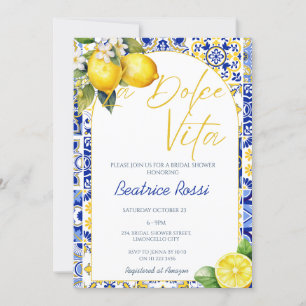 Invitation La Dolce Vita Lemon Amalfi Positano Fête des marié