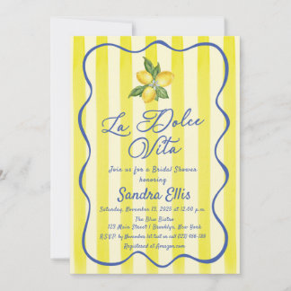 Invitation La Dolce Vita Lemons Italian Bridal Shower