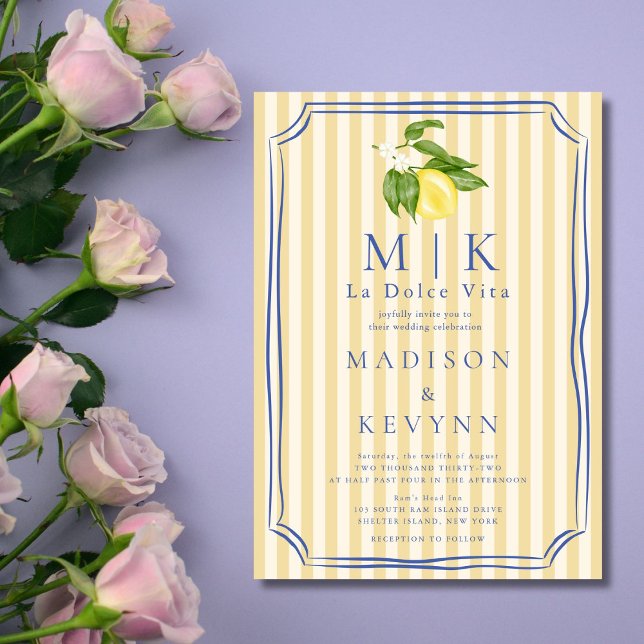 Invitation La Dolce Vita Lemons Mariage italien (Créateur téléchargé)