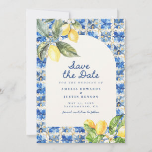 Invitation La Dolce Vita Méditerranéen Lemon Save the Date