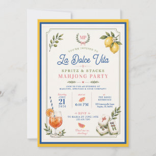 Invitation La Dolce Vita Spritz & Stacks Amalfi Mahjong