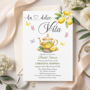 Invitation La Dolce Vita Théière à Citron pour la Mariée