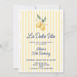 Invitation La Dolce Vita (tous âges) Fête d'anniversaire
